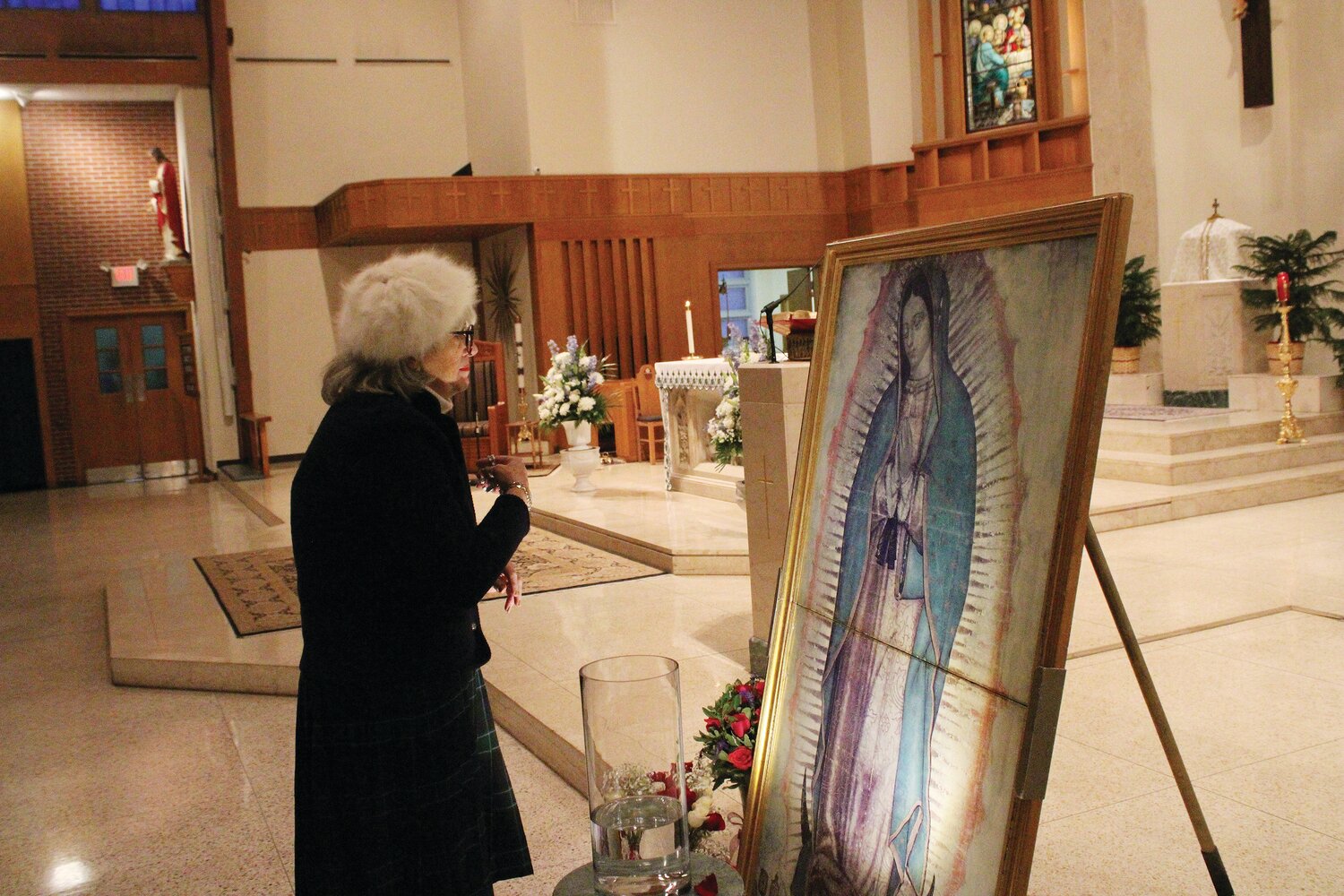 Parishioners of Our Lady of Mercy Parish in East Greenwich gather to celebrate the annual Holy Mass for Life and to pay homage to Our Lady of Guadalupe, the Patron Saint of the Unborn.